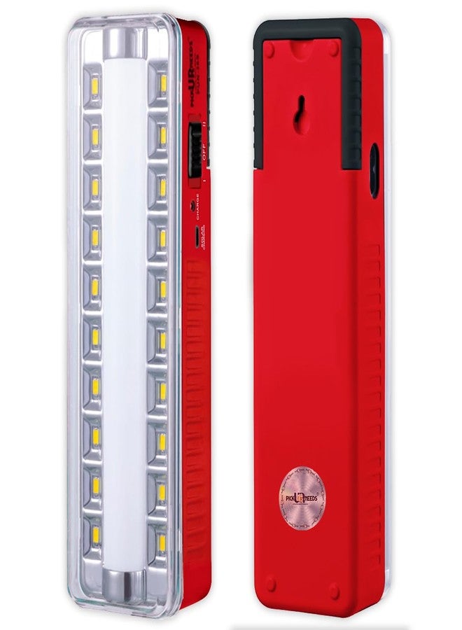 Pick Ur Needs Rechargeable Home Emergency Tube +10 SMD LED Floor Lantern Lamp Light (Red) - Image 1
