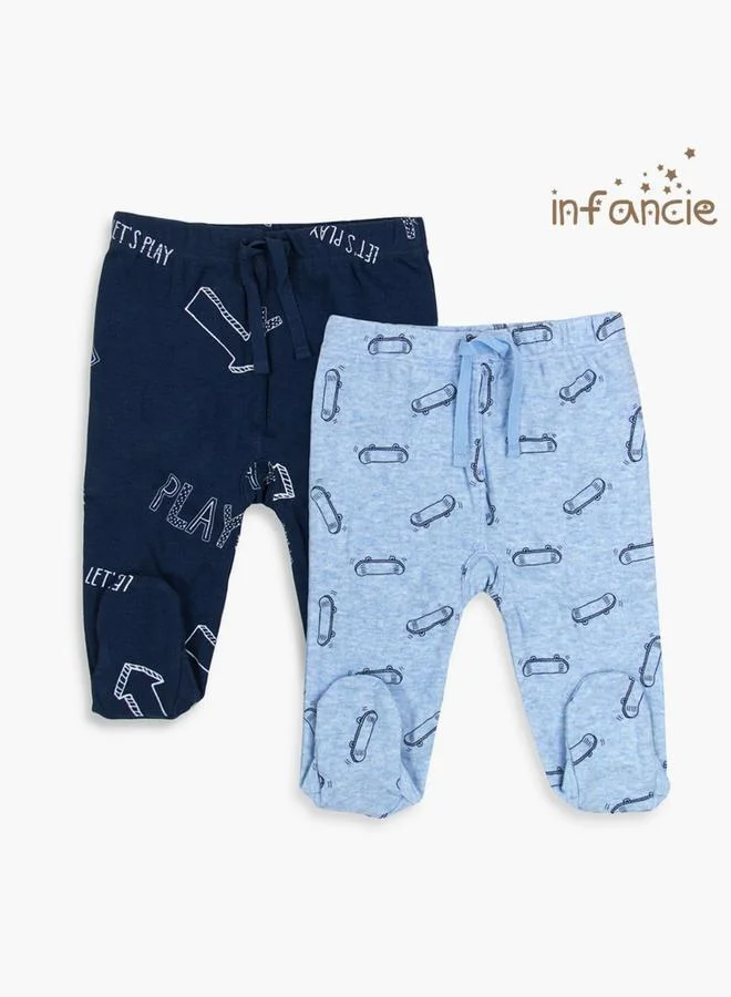Luna & Lily Pack of 2 - Baby Premium Cotton Footed Pants