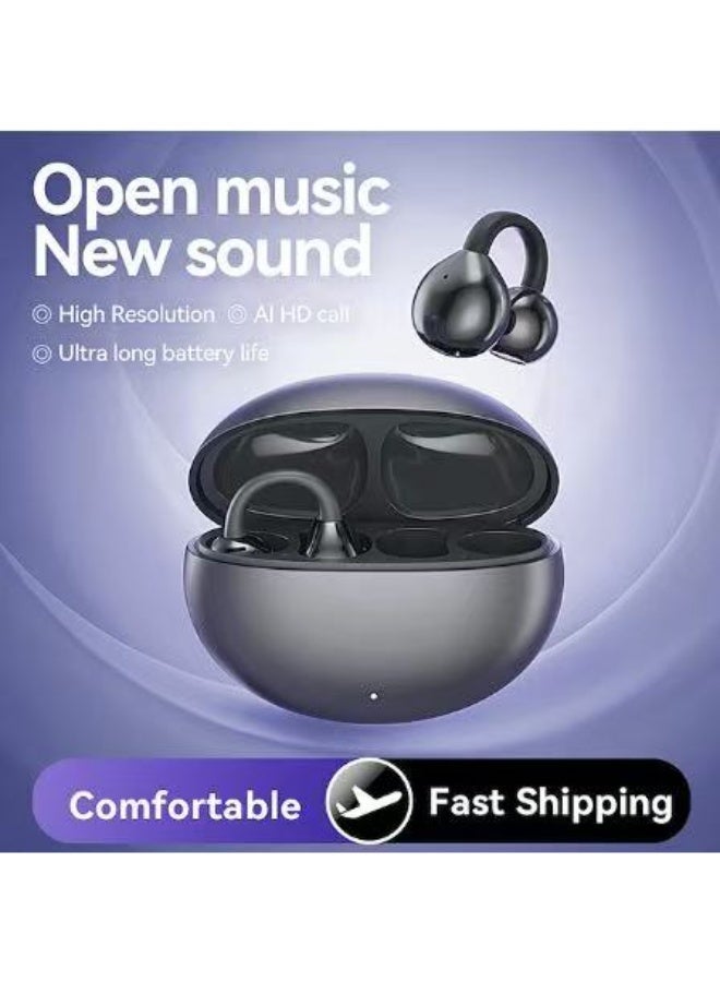 سماعات أذن لاسلكية TWS أنيقة مع ترجمة فورية بالذكاء الاصطناعي - صوت غامر وتحكم باللمس (رمادي) - Image 5