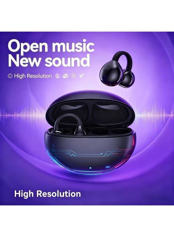 سماعات أذن لاسلكية TWS أنيقة مع ترجمة فورية بالذكاء الاصطناعي - صوت غامر وتحكم باللمس (رمادي) - Image 3