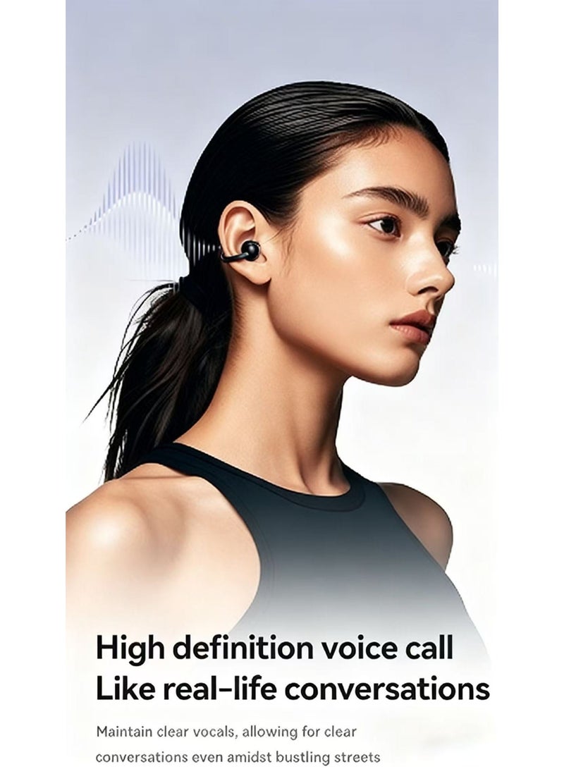 سماعات أذن لاسلكية TWS أنيقة مع ترجمة فورية بالذكاء الاصطناعي - صوت غامر وتحكم باللمس (رمادي) - Image 4
