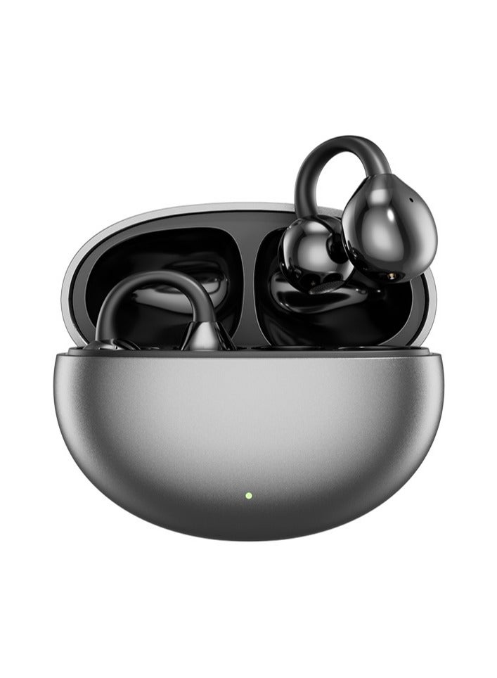 سماعات أذن لاسلكية TWS أنيقة مع ترجمة فورية بالذكاء الاصطناعي - صوت غامر وتحكم باللمس (رمادي) - Image 1