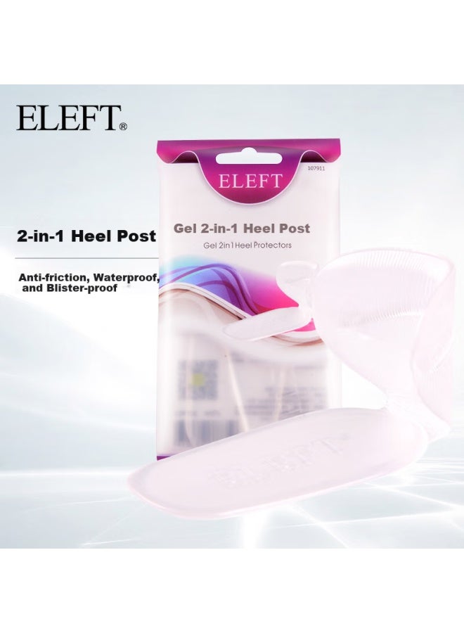 Eleft Gel 2-in-1 Heel Cushion Pads For Men And Women, Anti-slip Heel Grips Shoe Inserts, Heel Protectors For High Heels, Transparent Gel - Image 2
