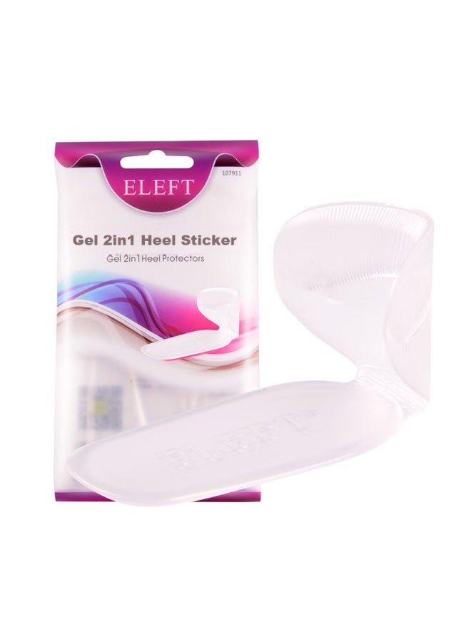 Eleft Gel 2-in-1 Heel Cushion Pads For Men And Women, Anti-slip Heel Grips Shoe Inserts, Heel Protectors For High Heels, Transparent Gel - Image 3