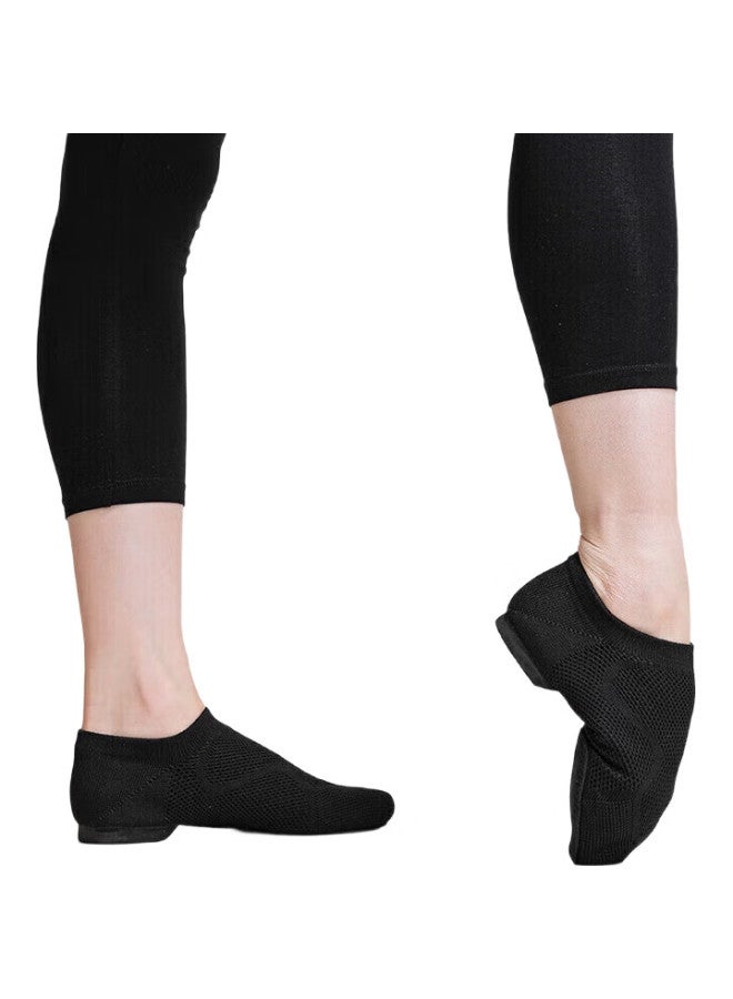 Sansha Ballet Teacher Shoes, Jazz Dance Shoes With Soft Soles, Breathable Flyknit Upper, Modern Dance Practice Shoes, Black, Size 37 - Image 2