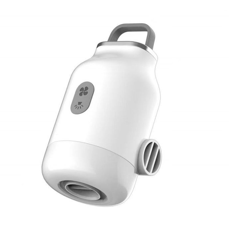 Portable Air Pump: White 3000mAh Rechargeable - Quick Inflation Deflation Led Light Air Pump for Outdoor Camping, Pool Float, Air Bed Use - Image 2