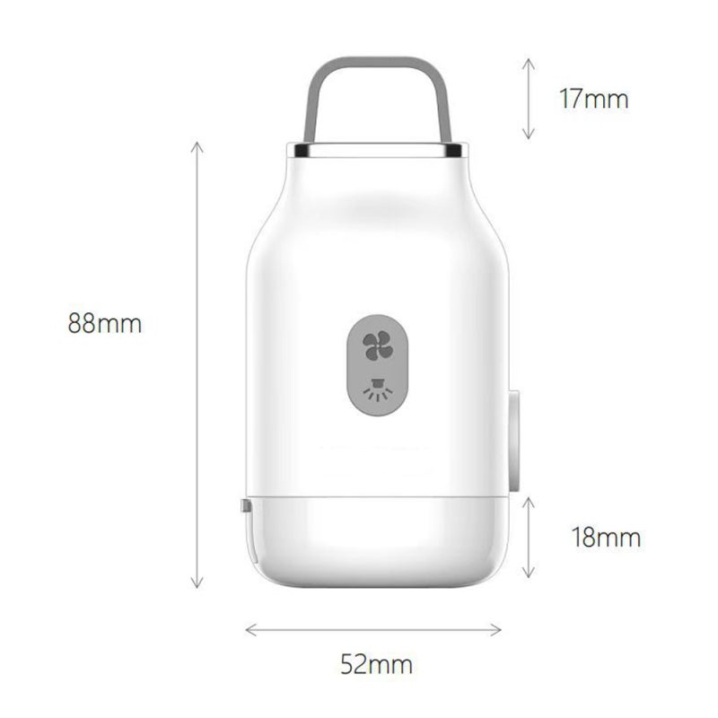 Portable Air Pump: White 3000mAh Rechargeable - Quick Inflation Deflation Led Light Air Pump for Outdoor Camping, Pool Float, Air Bed Use - Image 5