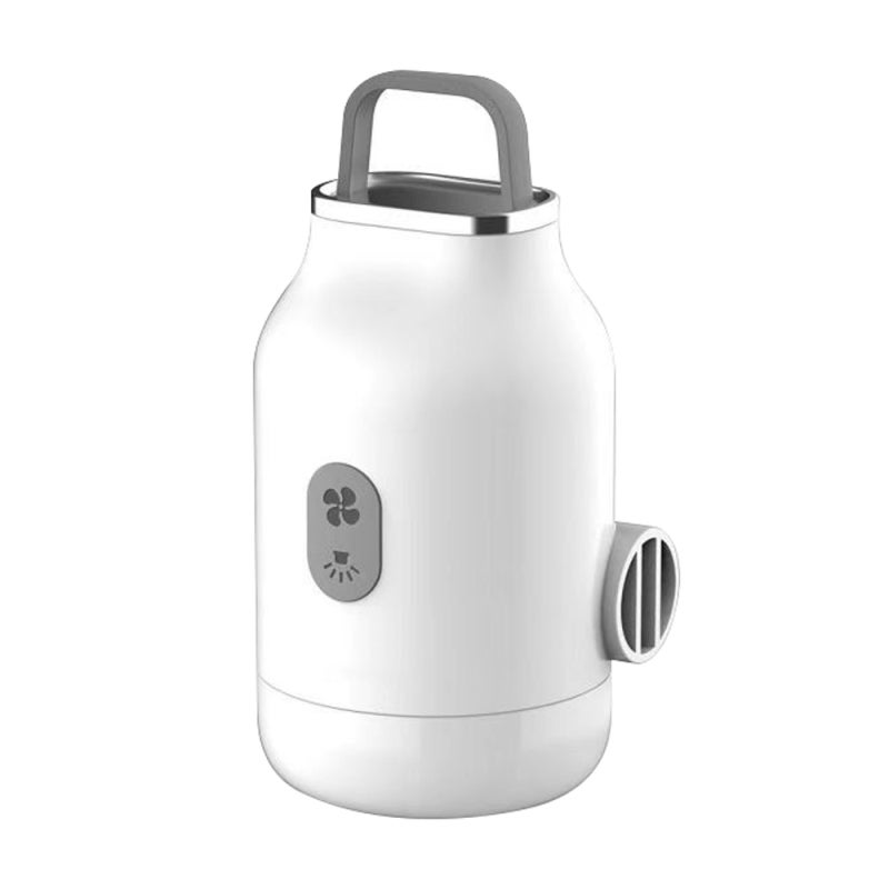 Portable Air Pump: White 3000mAh Rechargeable - Quick Inflation Deflation Led Light Air Pump for Outdoor Camping, Pool Float, Air Bed Use - Image 1
