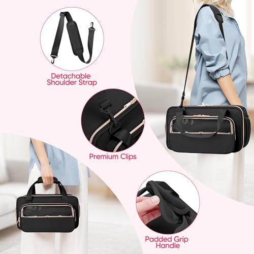 Prokva Marker Organizer Case Holding up to 216 Markers, Marker Storage Carrying Bag, Large Marker Holder with Shoulder Strap, Black - Image 5