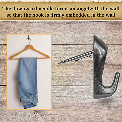 Atsky Push Pin Picture Hangers, 30 PCS Thumb Tacks for Wall Hanger, Decorative Picture Hooks for Hanging Things, Small Double Deaded Wall Hooks for Bulletin Board (Black) - Image 3