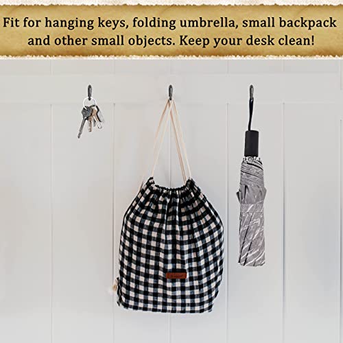 Atsky Push Pin Picture Hangers, 30 PCS Thumb Tacks for Wall Hanger, Decorative Picture Hooks for Hanging Things, Small Double Deaded Wall Hooks for Bulletin Board (Black) - Image 2
