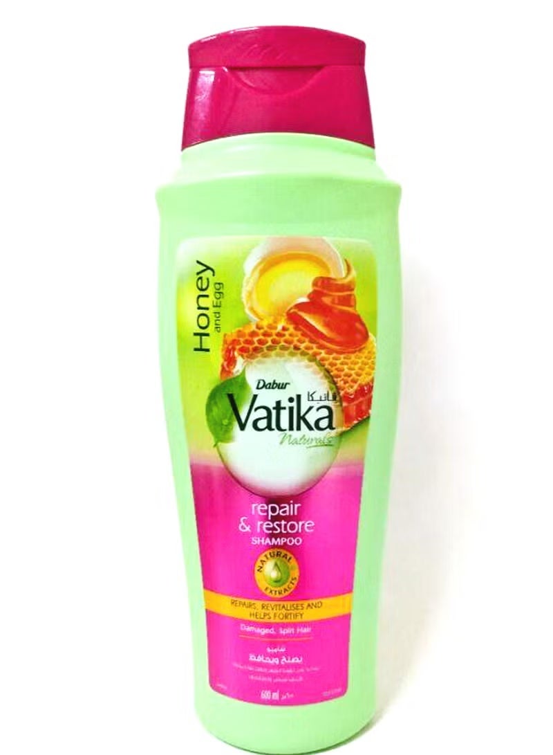 فاتيكا ناتشورالز شامبو لإصلاح وتجديد الشعر بالعسل والبيض 600 مل