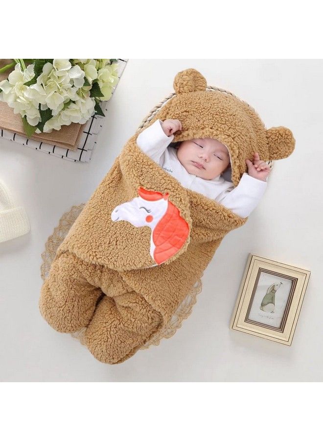 Brandonn Baby Blankets New Born Combo Pack Of Wearable Hooded Swaddle Wrapper Sleeping Bag For Baby Boys And Baby Girls Pack Of 2 (06 Months Navyblue & Beige) - Image 5