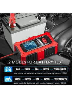 LAESO 3 in 1 Car Battery Charger,  Car Battery Tester, Car Battery Maintainer, 12V  6A Fully Automatic Intelligent Charger with LCD Digital Display Pulse Repair for Car Small Truck Motorcycle  - Image 5