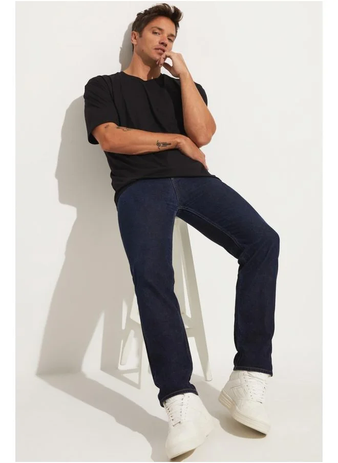 JUNE June Men Oversize Basic Crew Neck Tshirt Black