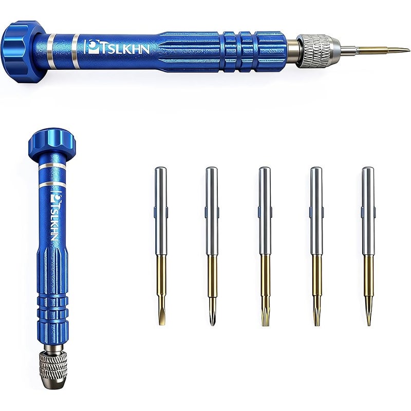 PTSLKHN 5-in-1 Multifunctional Small Screwdriver, S2 Steel Magnetic Screwdriver Kit for Eyeglass, Sunglasses, Electronics, Cellphone, Jewelry and More - Image 1