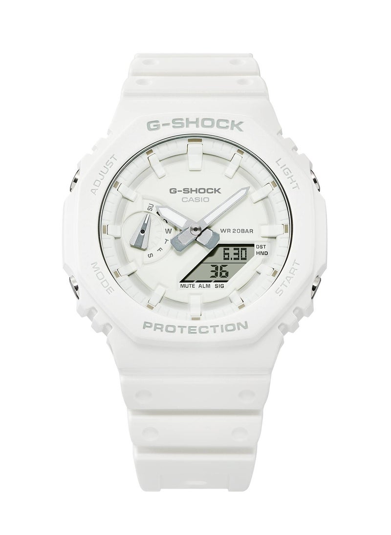G-SHOCK Tone-On-TONE Unisex Analog Digital White Resin Band Wrist Watch GA-2100-7A7  - Image 2