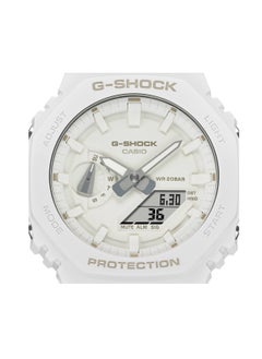G-SHOCK Tone-On-TONE Unisex Analog Digital White Resin Band Wrist Watch GA-2100-7A7  - Image 3