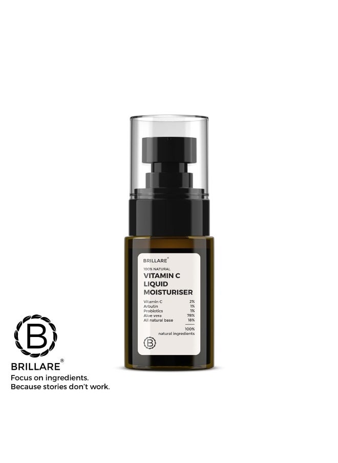 BRILLARE Vitamin C Liquid Moisturizer For Bright And Glowing Skin, 100% Natural Probiotics Moisturizer, Suitable For All Skin Types  - Image 5
