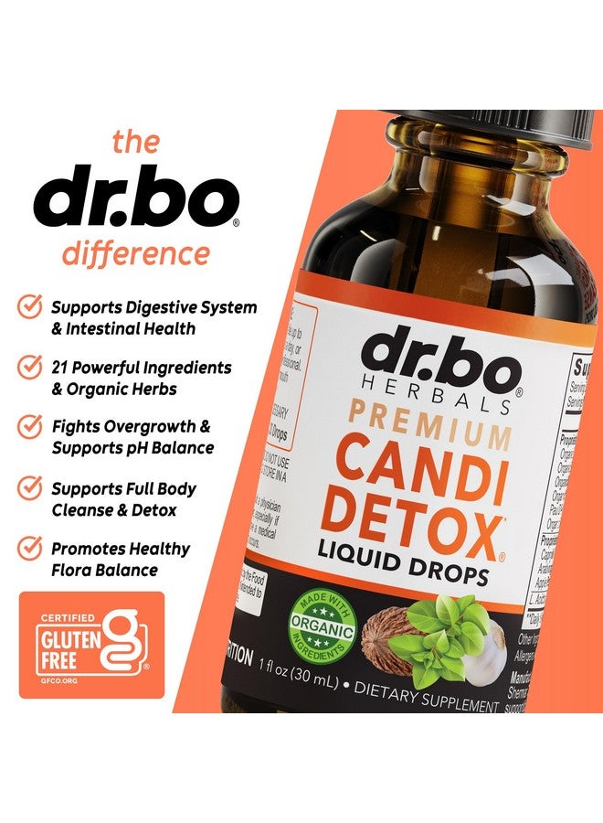 dr.bo Candida Cleanse Detox for Women & Men - Organic Oregano Oil Drops, Caprylic Acid Black Walnut Wormwood Candi Support Supplement Kit - Natural Oral Anti Overgrowth Gut Balance Flora Complex Supplements - Image 4