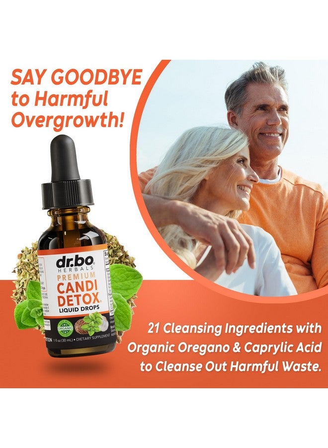 dr.bo Candida Cleanse Detox for Women & Men - Organic Oregano Oil Drops, Caprylic Acid Black Walnut Wormwood Candi Support Supplement Kit - Natural Oral Anti Overgrowth Gut Balance Flora Complex Supplements - Image 3