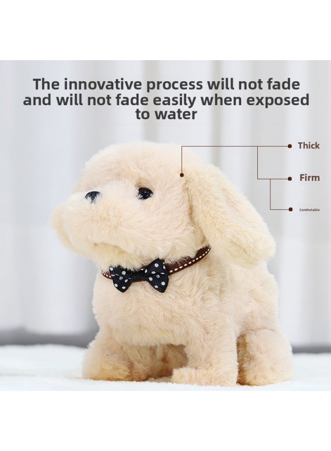 لعبة كلب قطيفة كهربائية للمشي والاتصال والتحرك، لعبة جولدن ريتريفر جرو بوي بوي طفلة للأطفال - اللون: جولدن ريتريفر - Image 4