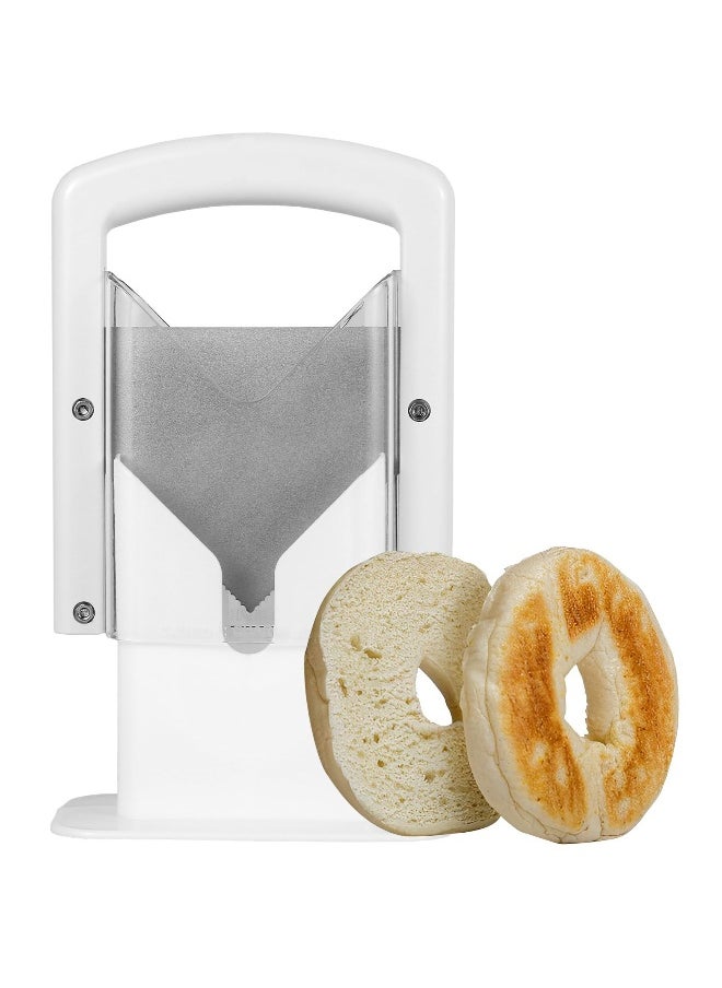 Generic - Bagel Cutter Slicer, Stainless Steel Precision Cutter with Safety Handle, Easy-to-Use Kitchen Guillotine, Universal Slicer for Bagels, Muffins, Bread, Portable Muffin Slicer (7.1×8.7 inch) - Image 1