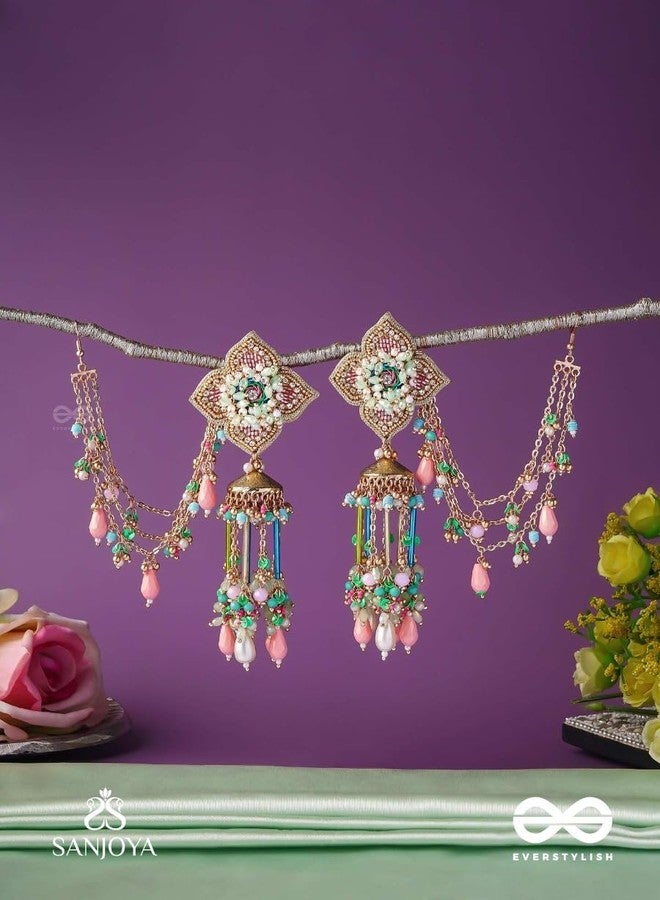 SANJOYA BY EVERSTYLISH Beautiful Blossom Multiple Chain Earrings, A Flower Motif And Danglers Lightweight Jewelry For Women | Party, Festive, Wedding & Gifting - Image 4