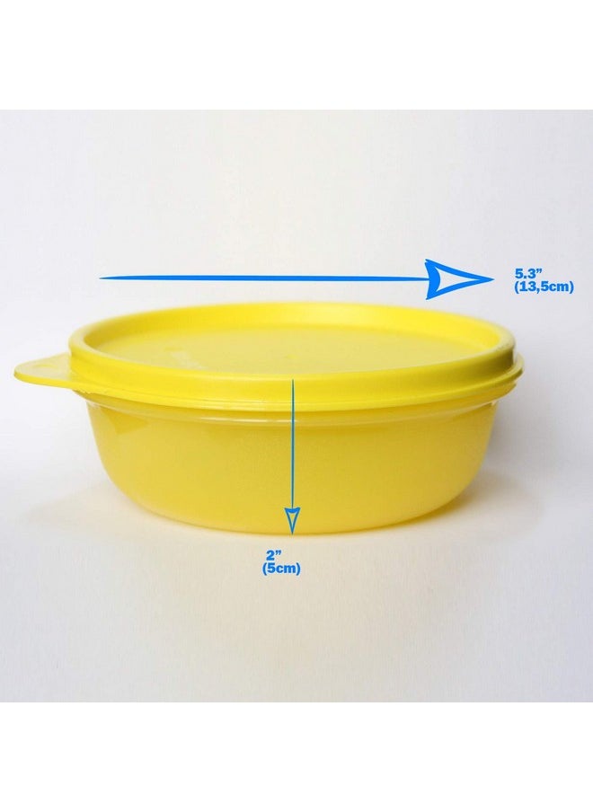 Tupperware - Tupperware Plastic S.S. Bowl Airtight Storage Container Set Of (3 X 1,27 Cups), Mix,Multicolor - Image 1