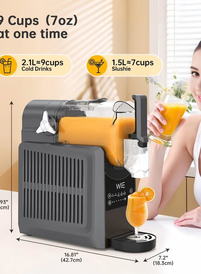 WIE Slushy Machine for Home– 88oz Slushie Machine with 5 Presets, No Ice Needed, Shaved Ice Machine Self-Cleaning, Frozen Drink & Smoothie Maker Machine for Margaritas, Frappés, Cocktails & More - Image 2