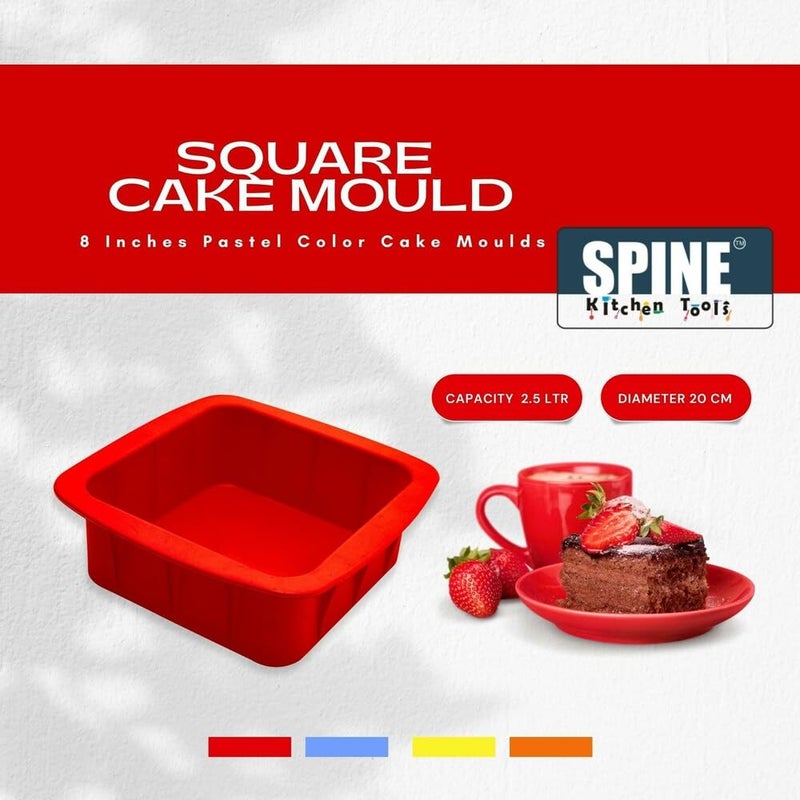 Esslly 500g Cake Mould Set Quality Silicone Bakeware Moulds 6 Round 6 Square 7 Heart Pack of 3 Shapes Perfect for Baking Crafting - Image 5