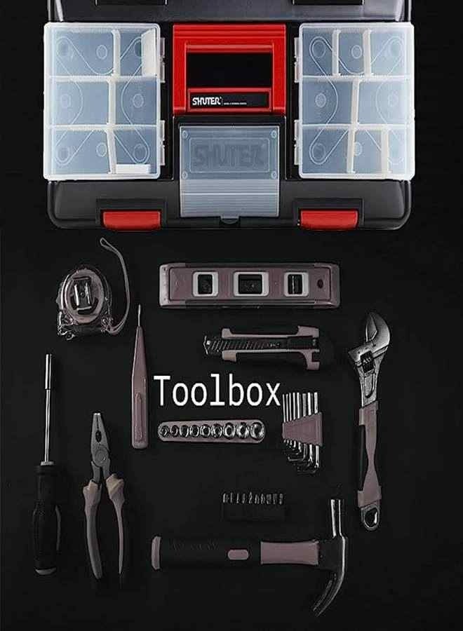 SHUTER 11L PROFESSIONAL TOOL BOX WITH 1 TRAY, 2 SMALL PARTS ORGANIZERS AND PLASTIC LOCKS - Image 3