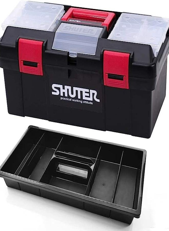 SHUTER 11L PROFESSIONAL TOOL BOX WITH 1 TRAY, 2 SMALL PARTS ORGANIZERS AND PLASTIC LOCKS - Image 2