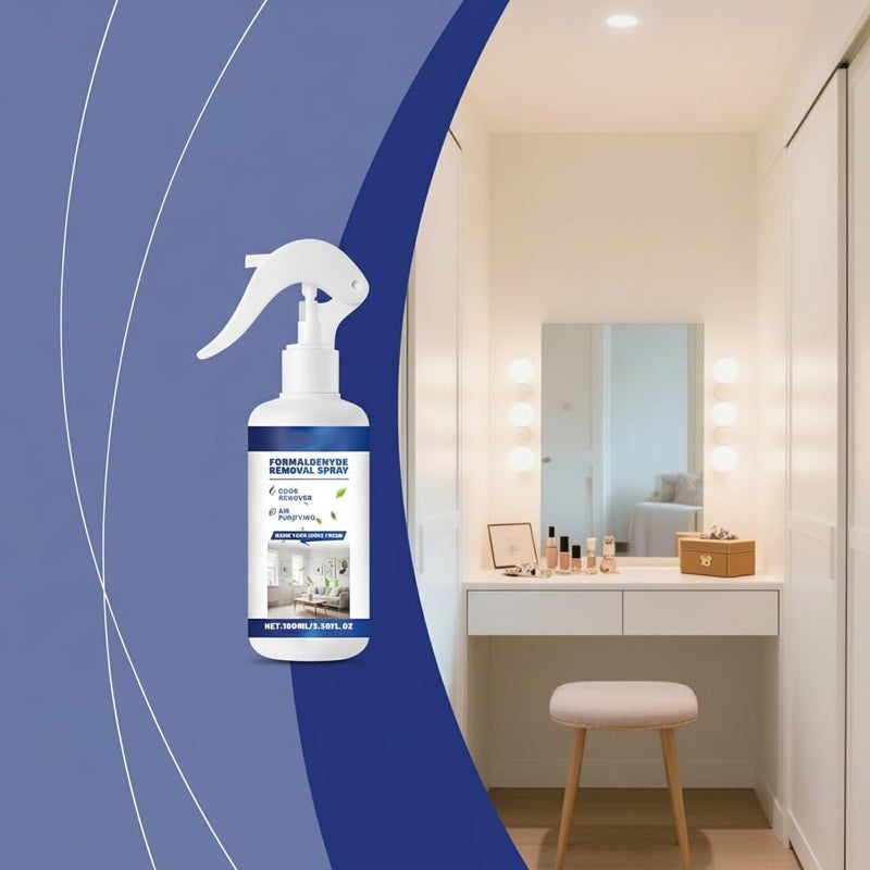 KASTWAVE 100Ml Formaldehyde Removal Spray, For Office Bedroom Wardrobe Kitchen New House Car Room Toilet Bathroom Air Strong Purification Filtration Benzene Ammonia Tvoc Etc Odor Purified Clean Air Agent - Image 2
