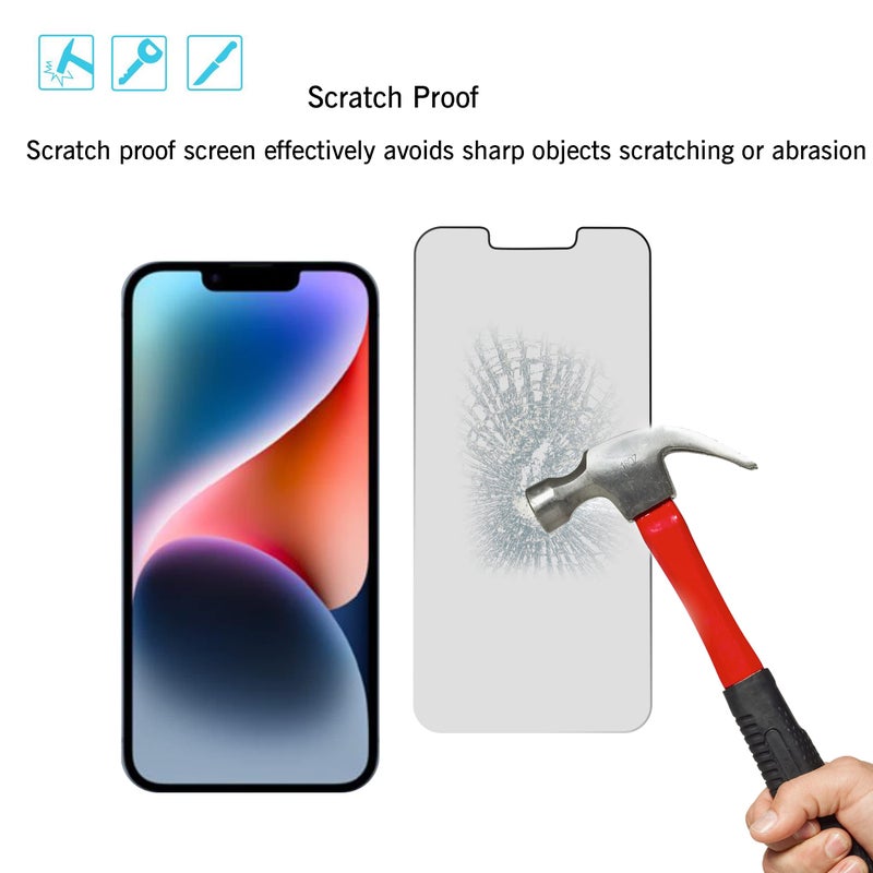 Ailun 2 Pack Privacy Screen Protector for iPhone 14[6.1 inch] + 2 Pack Camera Lens Protector, Anti Spy Private Tempered Glass Film, Case Friendly, [9H Hardness] - HD [Black] - Image 5