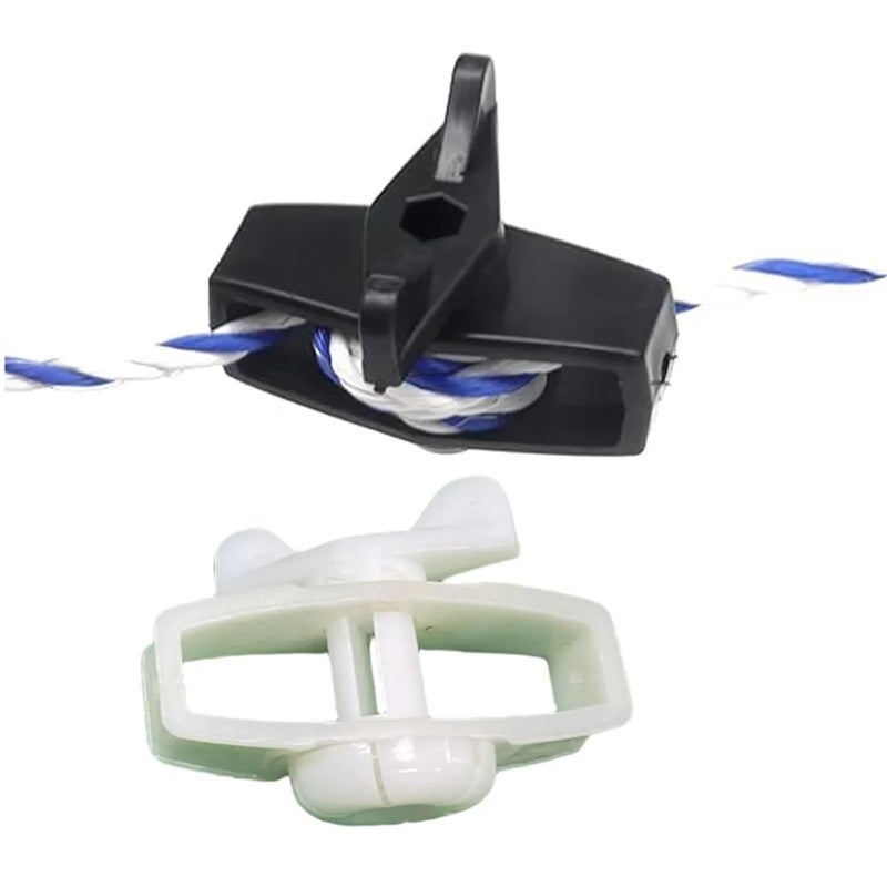 Portable Wire Tensioner 12 Pack 6 White 6 Black Plastic Electric Farm Fence Tightener - Image 4