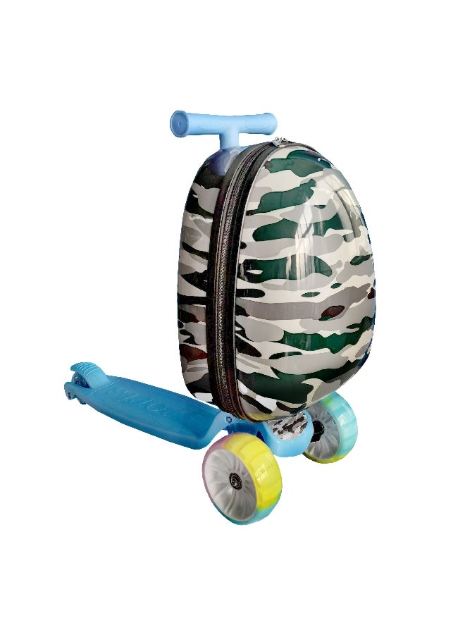 TUCCI Lil Cadet Kids Lightup Scooter with Hardshell Luggage Multicolor 15 x 20 x 60 cm T0463  - Image 2