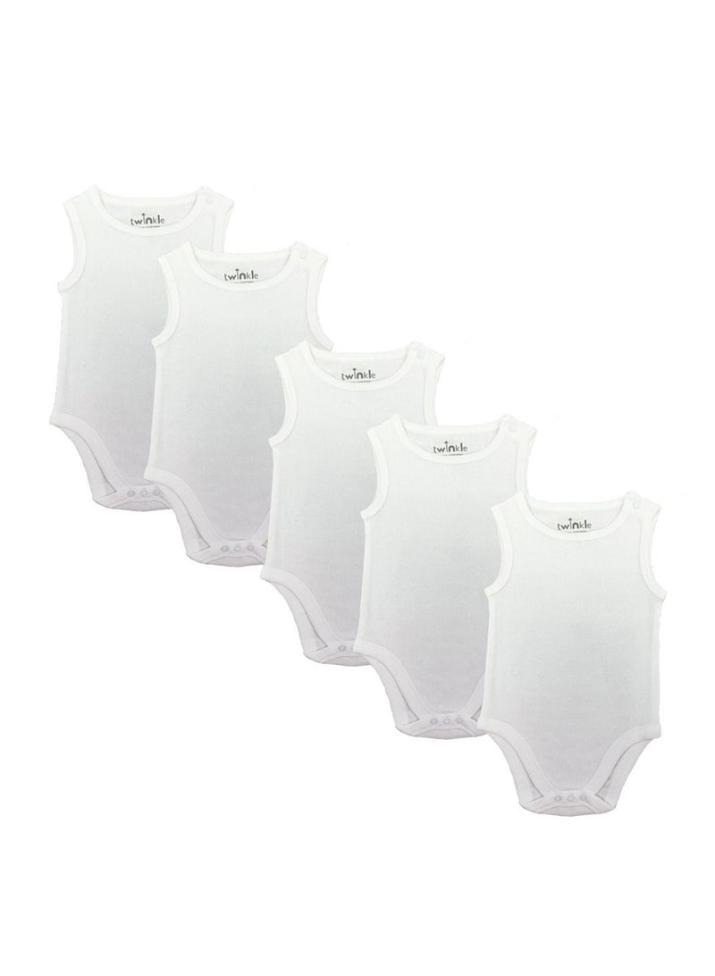 Twinkle Kids twinkle Pack of 5 Sleeveless Bodysuit  - Image 1