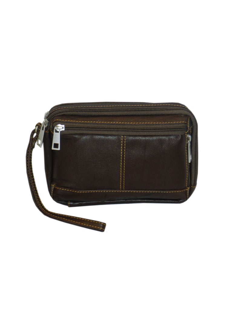 LAVERI LEATHER - Laveri Genuine Leather Designer Hand Pouch For Travel - Image 1