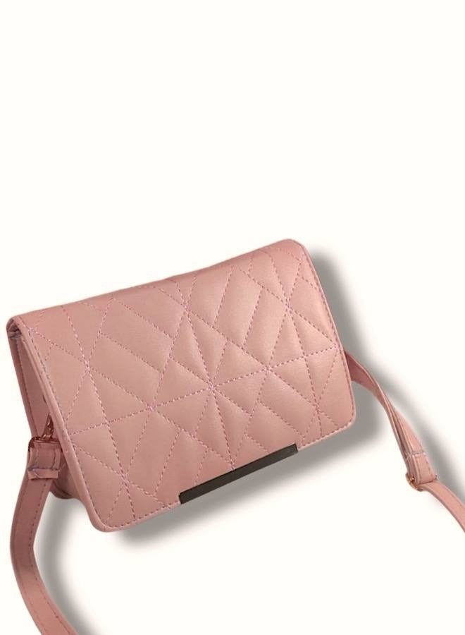 A pink Crossbody Bag in Imported Leather – A Refined Design Combining Elegance and Functionality”  - Image 1