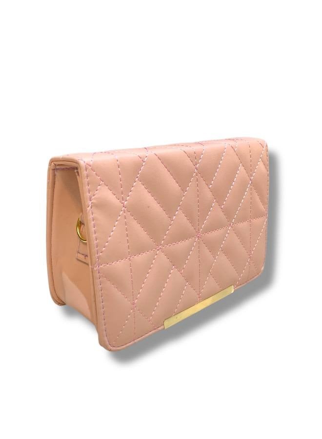 A pink Crossbody Bag in Imported Leather – A Refined Design Combining Elegance and Functionality”  - Image 4