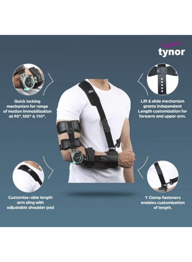 تاينور دعامة الكوع اليسار ROM – تحكم عملي في حركة الكوع وتثبيت ثابت – دعم خفيف وسهل الاستخدام - Image 3
