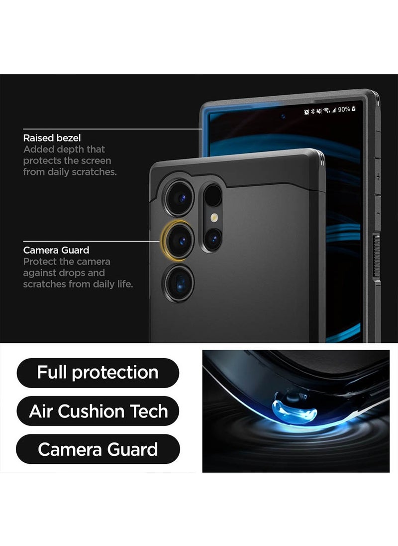 Spigen Tough Armor for Samsung Galaxy S24 ULTRA Case Cover with Extreme Impact Foam - Black  - Image 5