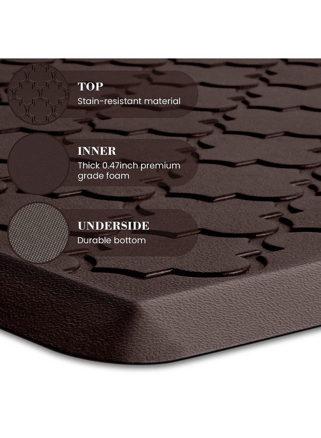 SoftDuo Kitchen Mat [2 PCS] Cushioned Anti-Fatigue Floor Mat, Waterproof Non-Skid Kitchen Mats and Rugs, Ergonomic Comfort Foam Kitchen Rugs, Standing Mat for Floor,Office, Sink(Chocolate,17.3"x28"+17.3"x60") - Image 5