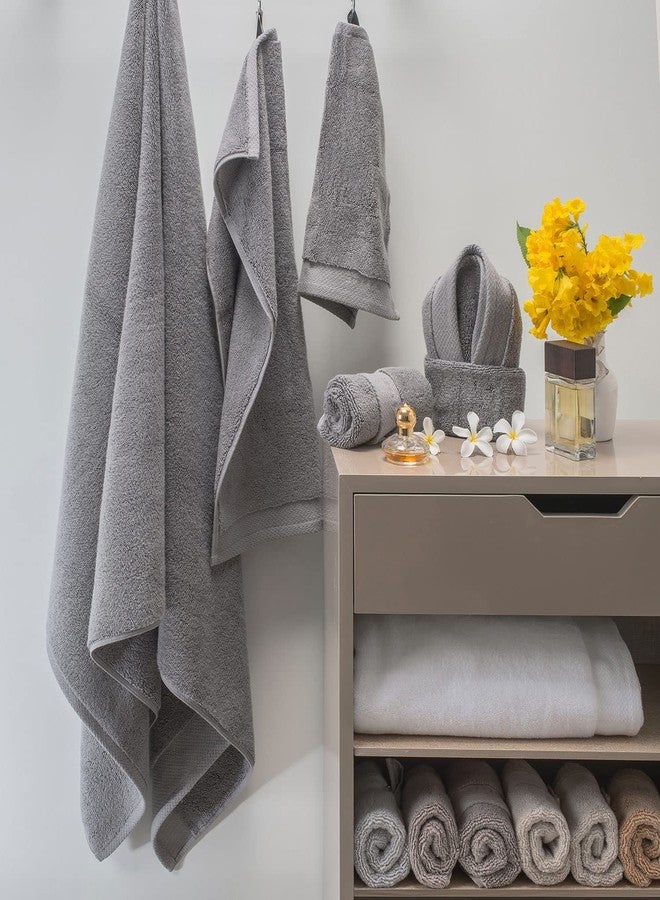 Spread Spain Resort Luxury Hotel & Spa Quality, 720 GSM Luxurious Cotton, 13x13 Inches 2 Piece Face Towel Set for Maximum Softness & Absorbency, Ultra-Durable - Carbon - Image 5