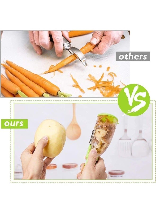ECVV Vegetable Peeler For Kitchen, Sharp Blade And Stainless Steel, Potato Peeler With Ergonomic Non-Slip Handle, Dishwasher Safe - Image 4