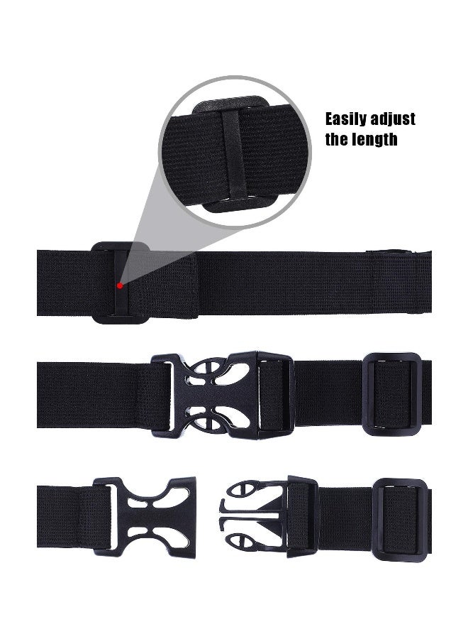 Generic 2 Pieces Race Number Belt with 6 Gel Loops for Running Cycling Triathlon Marathon (Black and Blue) - Image 3