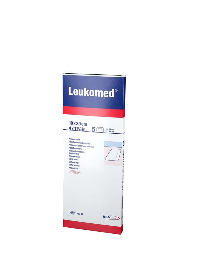 BSN Medical BSN Medical Leukomed Non Woven Sterile Adhesive Wound Dressing with Pad, 10 cm x 30 cm  - Image 1