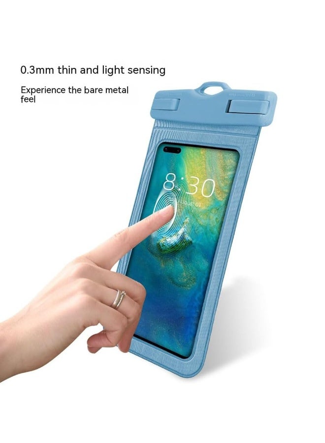 JZS Clear Waterproof Dry Bag, Water Tight Cases Pouch Dry Bags for Camera Mobile Phone Maps, Kayaking Boating Document Holder,for Max 7.2 Inch Phone,Blue - Image 4