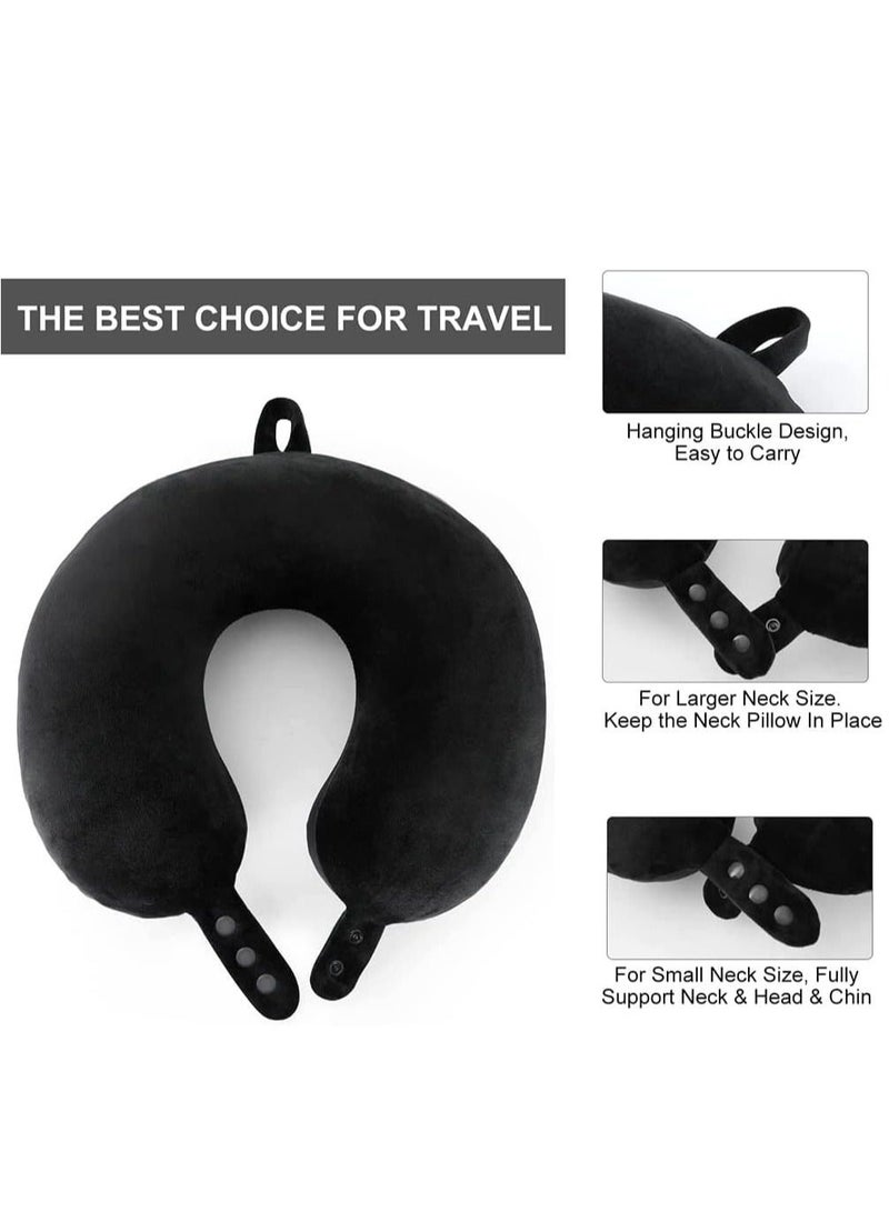 Arabest Travel Pillow, Memory Foam U-Shaped Neck Pillow, Small Portable Head Neck Support Soft Adjustable Airplane Pillow, Soft Rest Pad For Airplanes、 Cars And Homes  - Image 2